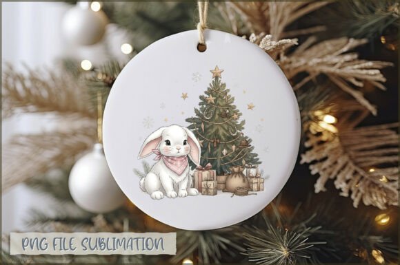 Baby Bunny Christmas Ornament PNG Review