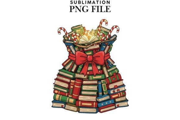 Bookish Christmas Png: Cozy Illustrations for Blogs