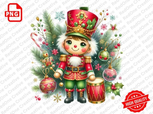 Christmas Nutcracker Soldier Clipart for Festive Illustrations