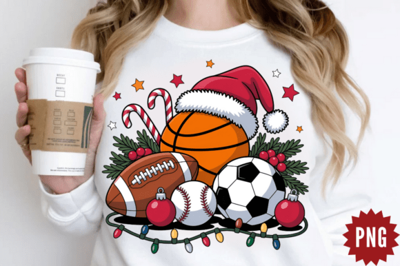 Christmas Sport Balls PNG: Festive Illustrations
