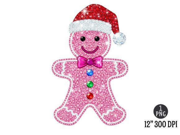 Diamond Christmas Gingerbread Man Illustrations Review