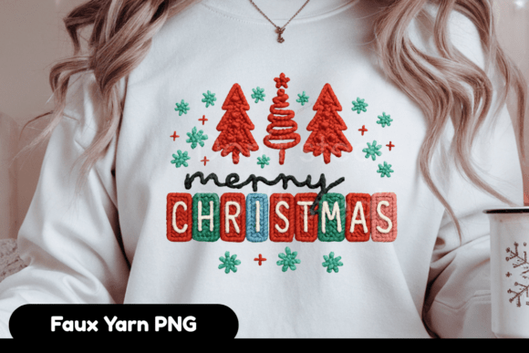 Faux Yarn Crochet Christmas PNG Review