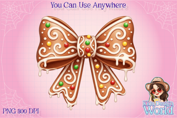 Gingerbread Coquette Bow Christmas PNG Review