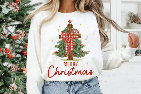 Merry Christmas Cross PNG: Faith Illustrations