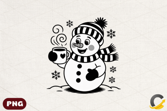 Noel Snowman Christmas PNG Vintage Winte Illustrations
