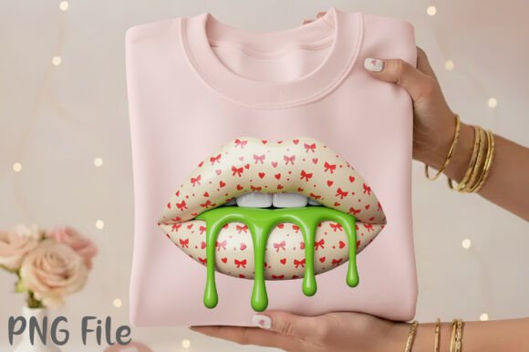 Reviewing Christmas Drip Lips PNG for Holiday Embroidery