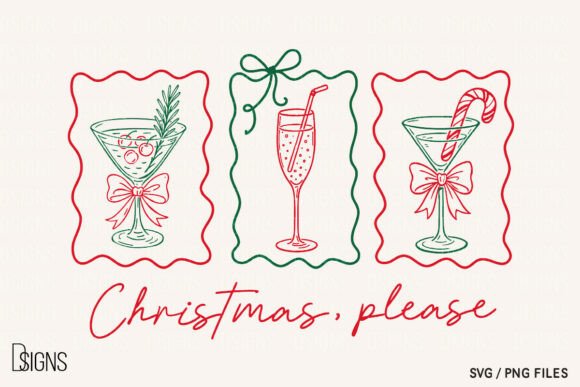 Reviewing Christmas Svg Cocktail Line Art Png Illustrations