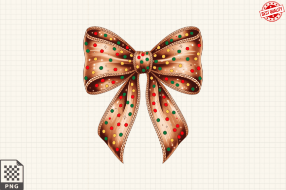 Reviewing Preppy Christmas Coquette Bow PNG Clipar Illustrations