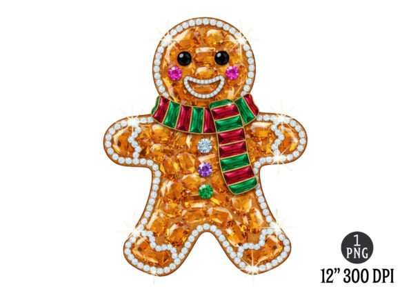 Rhinestone Christmas Gingerbread Man Png Review