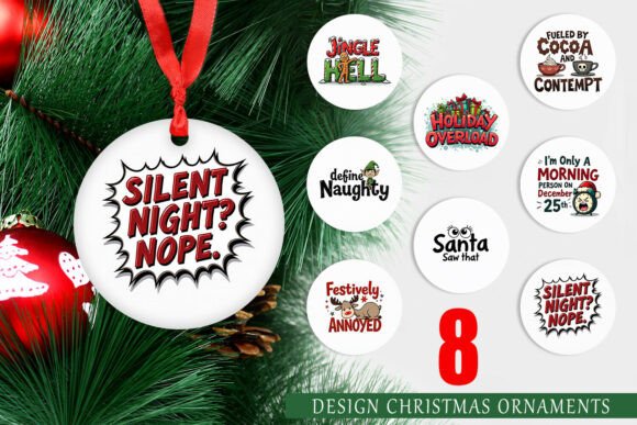 Sarcastic Funny Christmas Ornament Illustrations Review