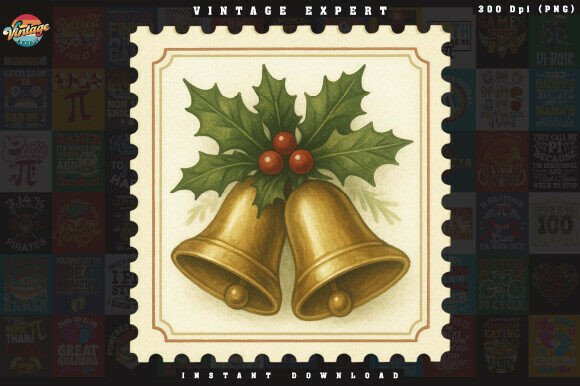 Vintage Christmas Bells Stamp Illustrations Review