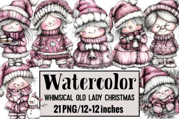 Whimsical Old Lady Christmas Illustrations Review